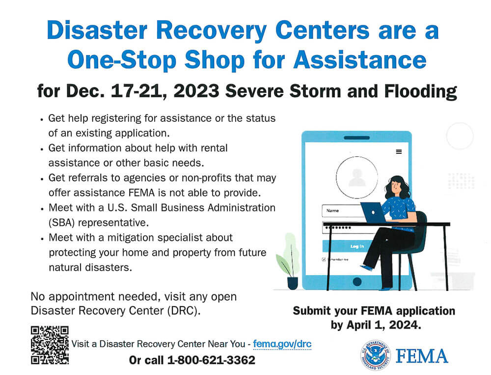 Poster for Disaster Recovery Centers.